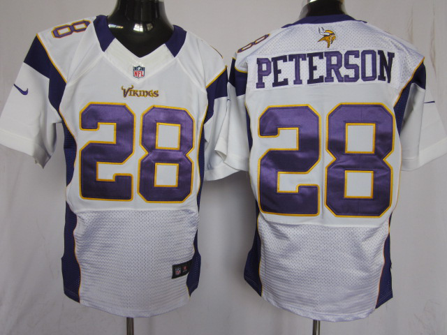 Nike Elite Jersey minnesota vikings 28 peterson white color